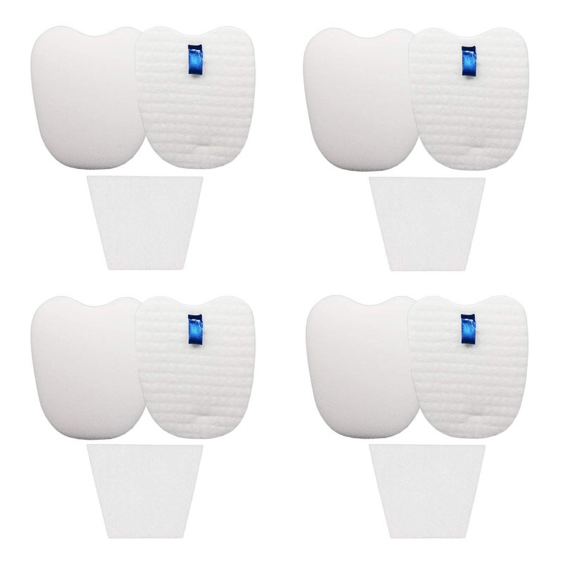 Lemige Vacuum Replacement Filters for Shark Rocket Vacuum HV345 HV343AMZ ZS350 ZS351 ZS352 HV320 HV321 HV322 HV324Q HV345 HV401, 4 Foam&Felt Filters + 4 Post-Filters, Part # XPMFK320&1084FTV320 - Image 1